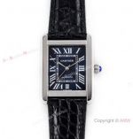 (ER) Grade 1A Swiss Cartier Tank Solo Automatic Copy Watch SS Black Roman Face_th.jpg